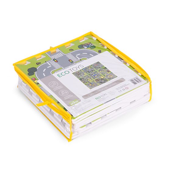 Grande Tapis en Mousse EVA pour Enfants Ville 90,5x90,5 cm 21 pcs ECOTOYS