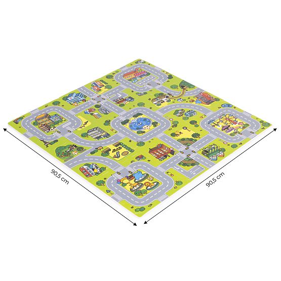 Grande Tapis en Mousse EVA pour Enfants Ville 90,5x90,5 cm 21 pcs ECOTOYS