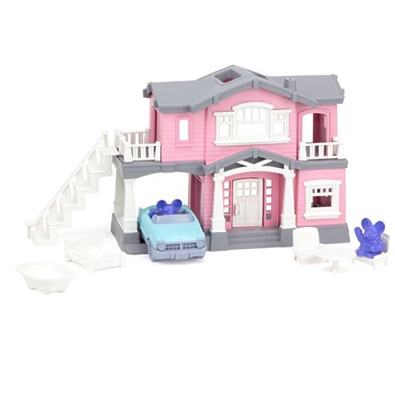 Green Toys Maison Rose avec 9 accessoires