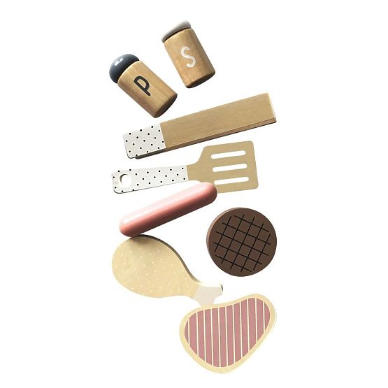 Gril en bois pour enfants avec accessoires