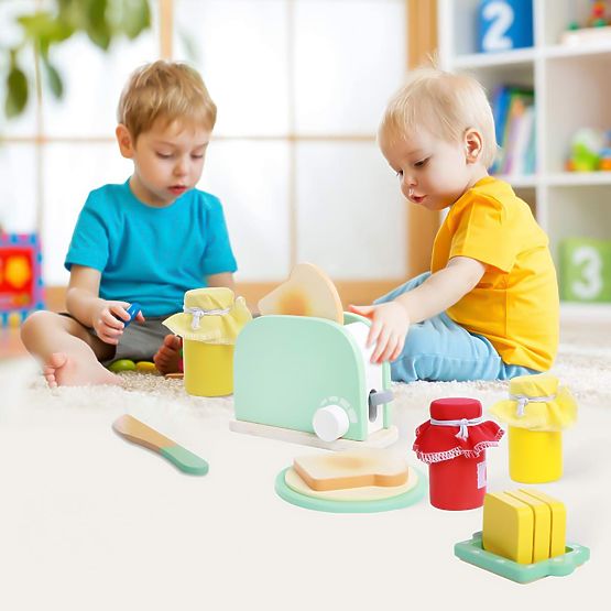 Grille-pain en bois avec accessoires