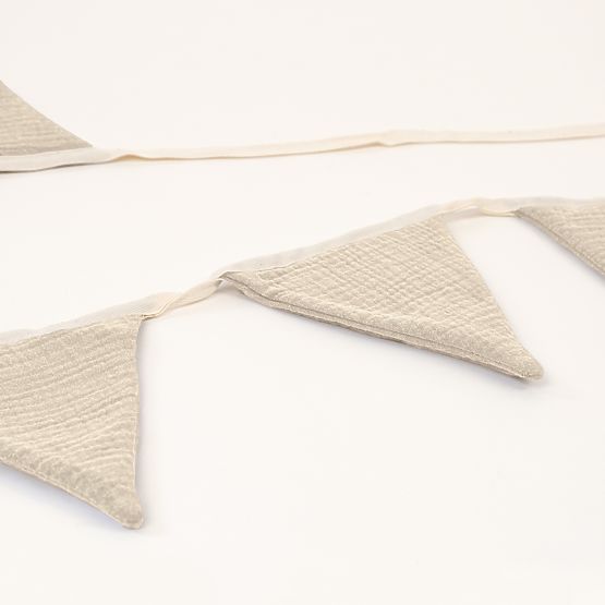 Guirlande en mousseline Ourbaby - écru