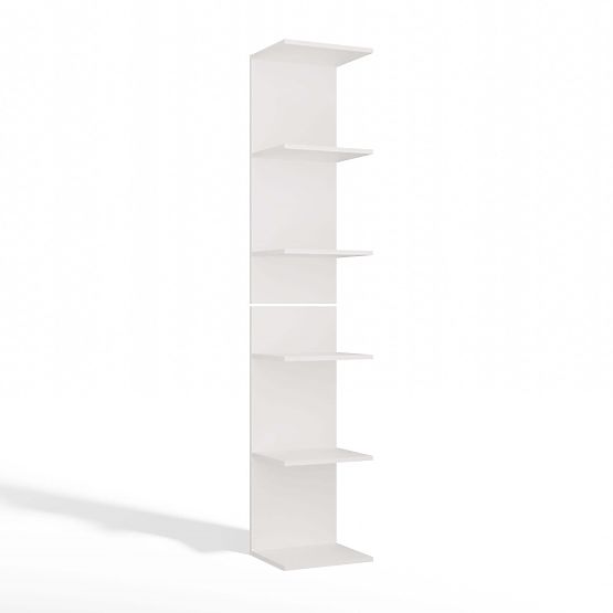 HAUTE ÉTAGÈRE BLANCHE 6P 180 cm 6 Étagères pour Livres et Documents pour Bureau et Salon