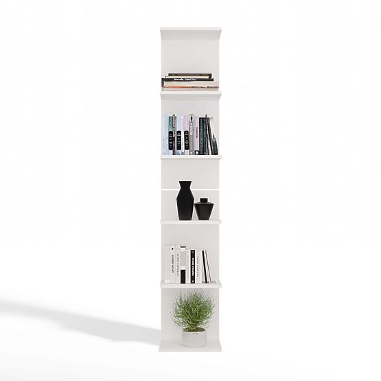 HAUTE ÉTAGÈRE BLANCHE 6P 180 cm 6 Étagères pour Livres et Documents pour Bureau et Salon