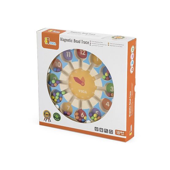 Horloge magnétique en bois