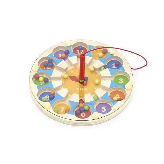 Horloge magnétique en bois