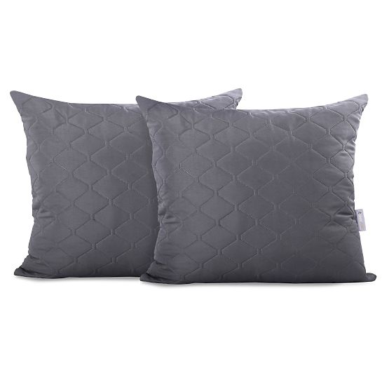 Housse de coussin décorative RESTILO AXEL couleur graphite style classique 50x60
