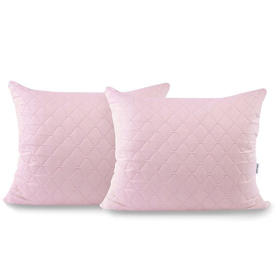 Housse de coussin décorative RESTILO AXEL couleur rose poudré style classique 50x60