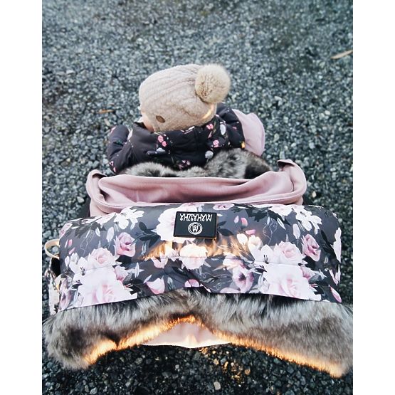 Housse de poussette - Fleurs de nuit