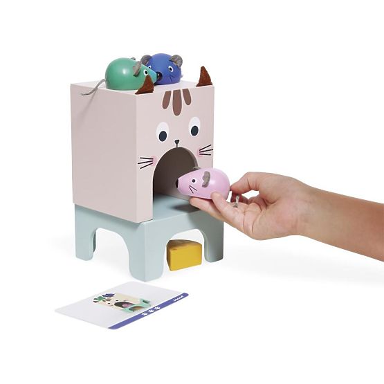 Janod Jeu éducatif d'orientation pour enfants Chat et souris Didaktik