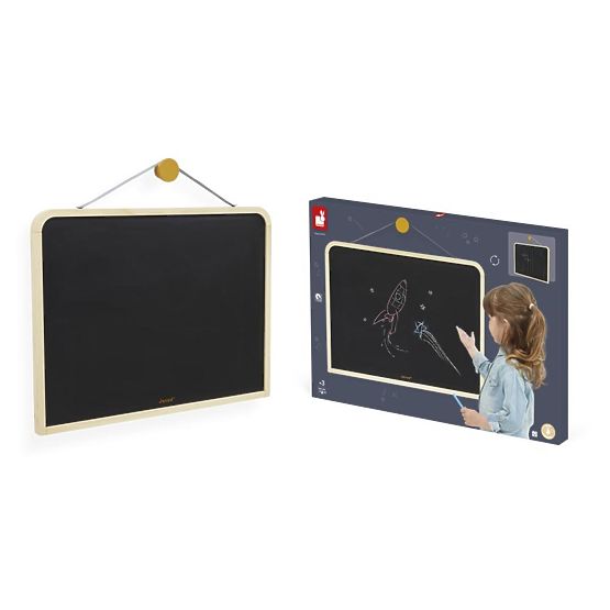 Janod Planche en bois avec grille d'accrochage - double face