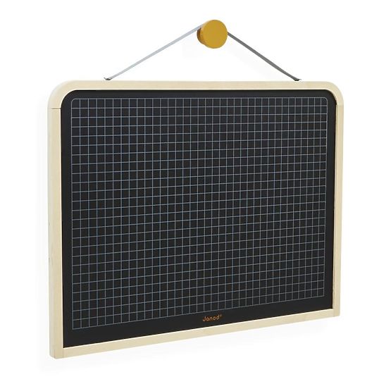 Janod Planche en bois avec grille d'accrochage - double face