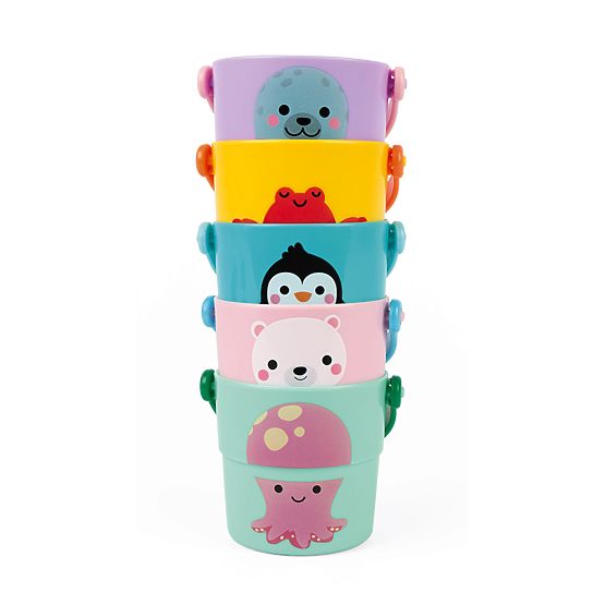 Janod Seaux jouets à eau pour verser de l'eau 5 pcs