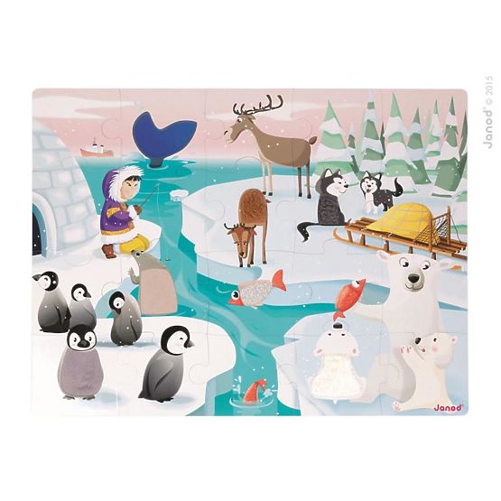 Janod Touch puzzle La vie sur glace 20 pcs