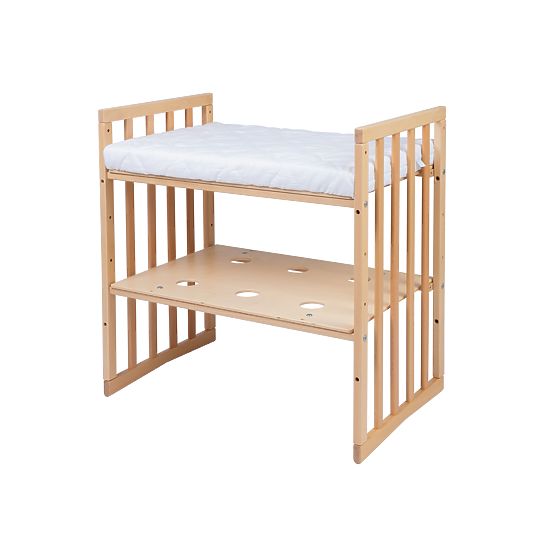 Lit bébé évolutif ovale Ruby 7 en 1 - naturel