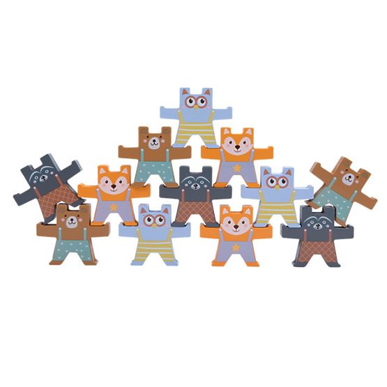 Jeu d'équilibre en bois - animaux