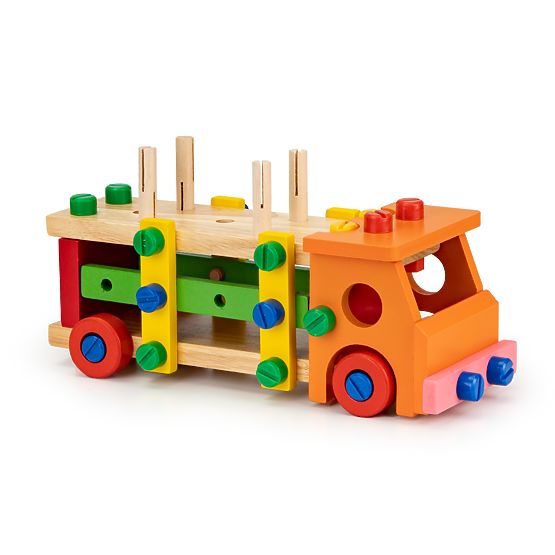 Jeu de construction en bois avec outils