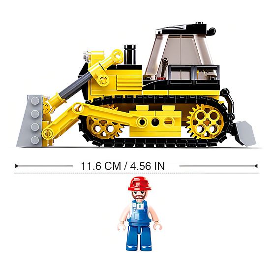 Jeu de construction Sluban Town Constructeurs M38-B0802 - Bulldozer