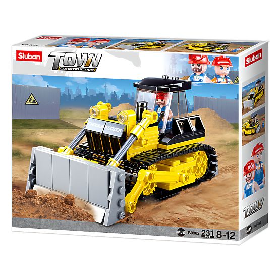 Jeu de construction Sluban Town Constructeurs M38-B0802 - Bulldozer