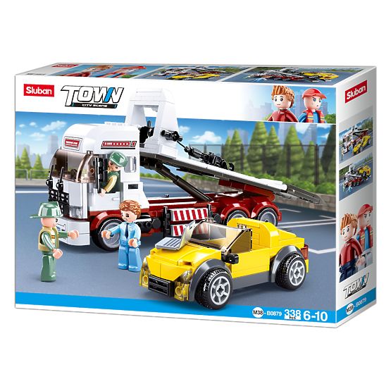 Jeu de construction Sluban Town M38-B0879 - Remorqueuse avec benne basculante