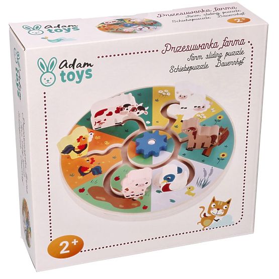 Jeu de glissement en bois - animaux de la ferme