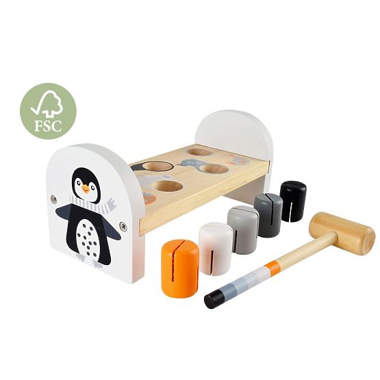 Jeu de marteau avec pingouin