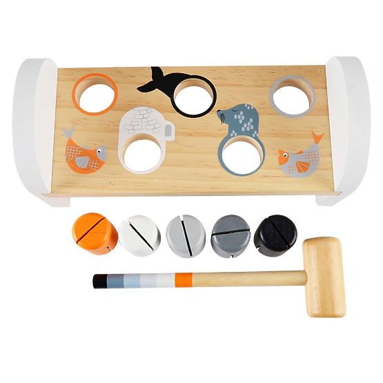 Jeu de marteau avec pingouin