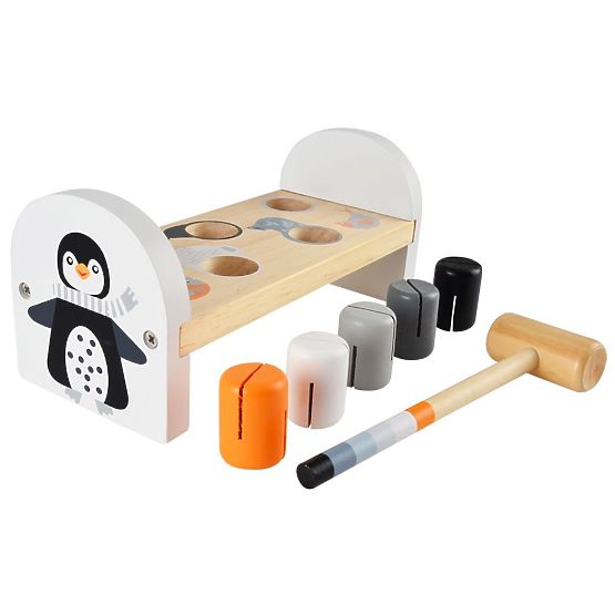 Jeu de marteau avec pingouin