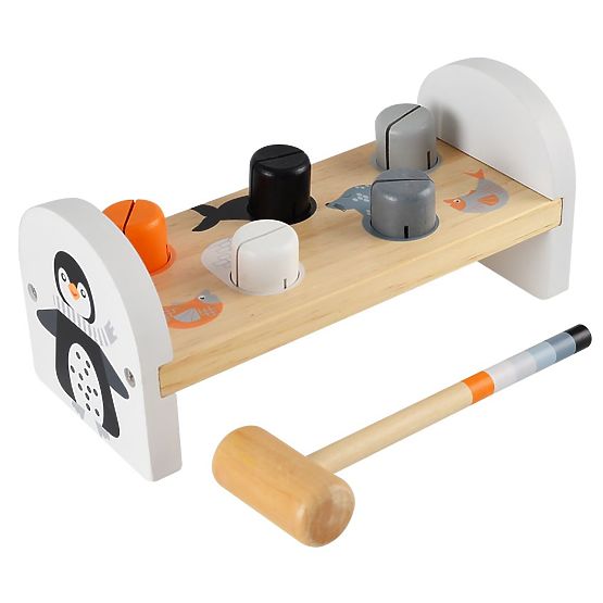 Jeu de marteau avec pingouin