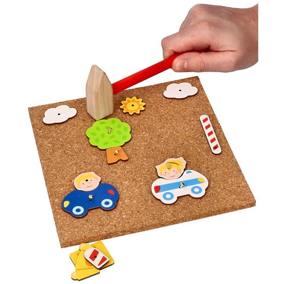 Jeu de martelage en liège Goki Ville