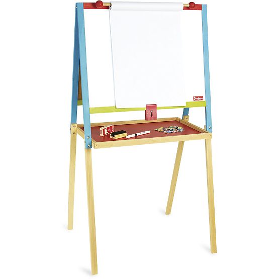 Jeujura Tableau multi-activités en bois 56x43 cm avec accessoires