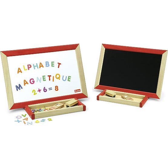 Jeujura Tableau multifonction en bois 44x30 cm avec accessoires