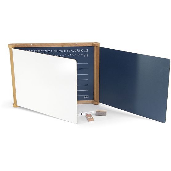 Jeujura Tableau multifonction en bois à trois volets 156x43 cm avec accessoires