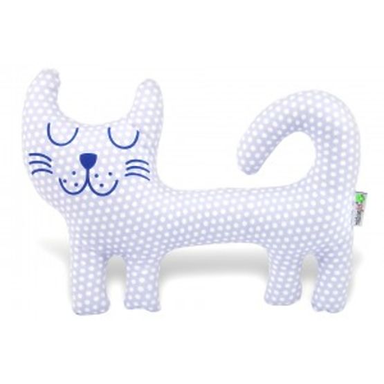 Jouet en textile - Chat blanc aux pois
