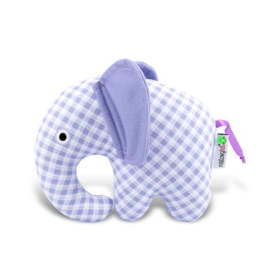 Jouet en tissu - Éléphant mignon en violet