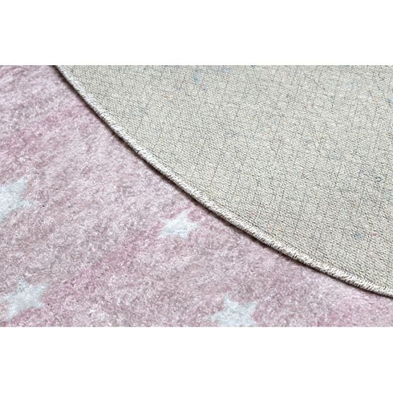 JUNIOR 51549.802 tapis rond couronne pour enfants antidérapant - rose