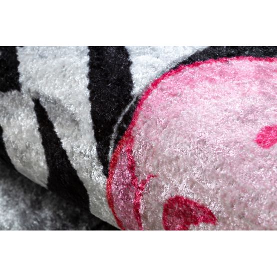 JUNIOR 51595.801 tapis rond lavable Animaux, Afrique pour enfants antidérapant - gris