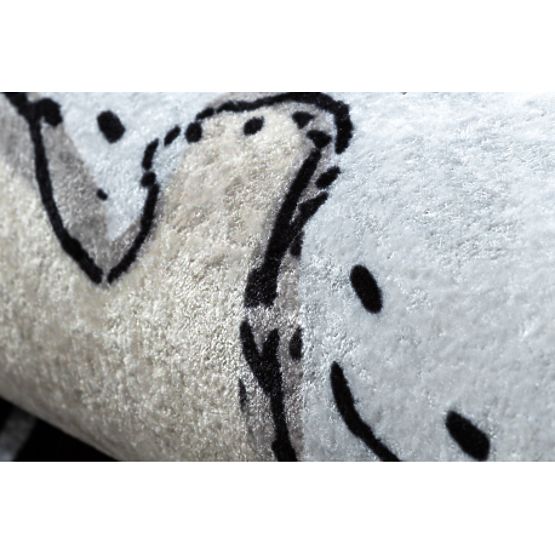 JUNIOR 51974.802 tapis de lavage Ours, animaux pour enfants antidérapant - gris