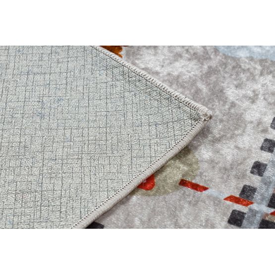 JUNIOR 51986.803 tapis de lavage Rails, locomotive pour enfants antidérapant - gris