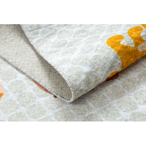 JUNIOR 52104.801 tapis de lavage Safari, animaux pour enfants antidérapant - gris