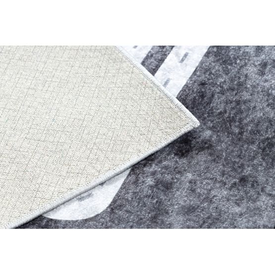JUNIOR 52107.801 tapis de lavage Ours, animaux, rue pour enfants antidérapant - gris
