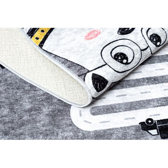 JUNIOR 52107.801 tapis de lavage Ours, animaux, rue pour enfants antidérapant - gris