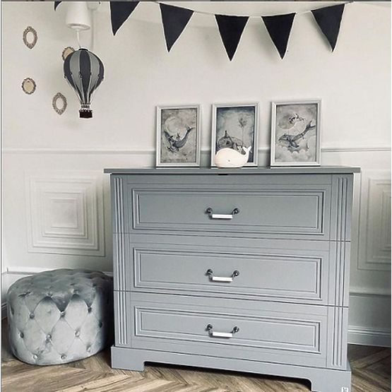 Commode 4 tiroirs Ines Gris