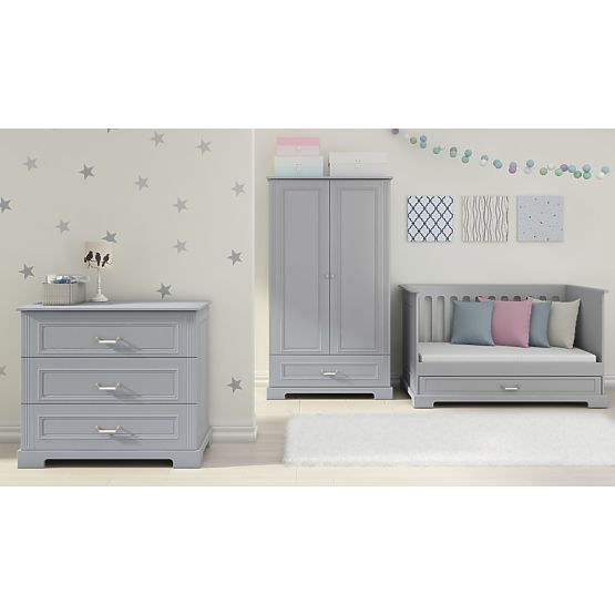 Commode 4 tiroirs Ines Gris