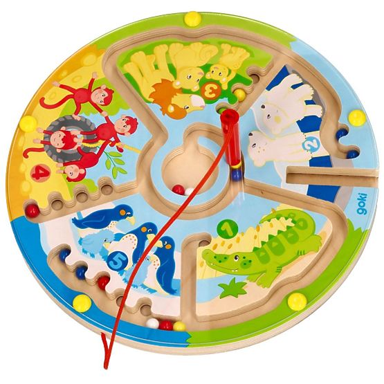 Labyrinthe magnétique animaux et chiffres