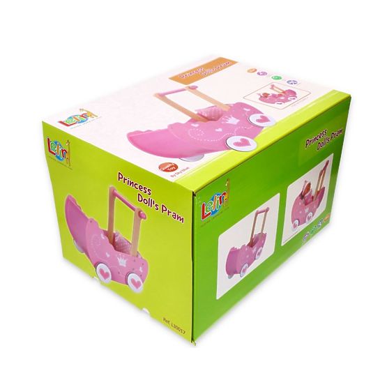 Landau en bois pour poupées Lelin