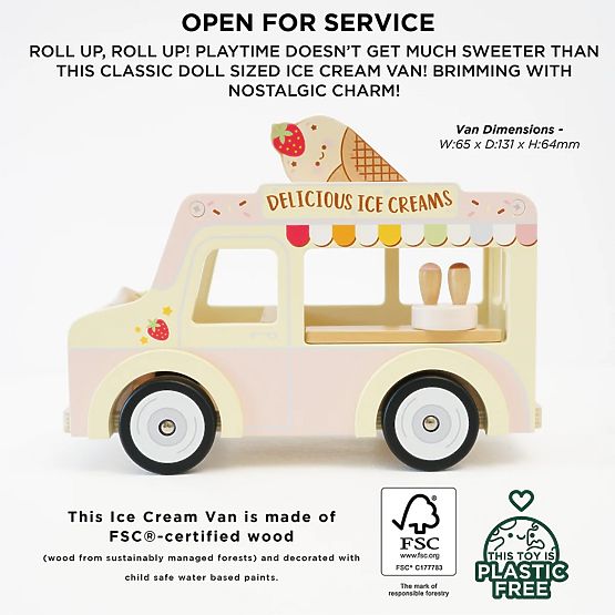 Le Toy Van Camion de Glace Nouveau Design
