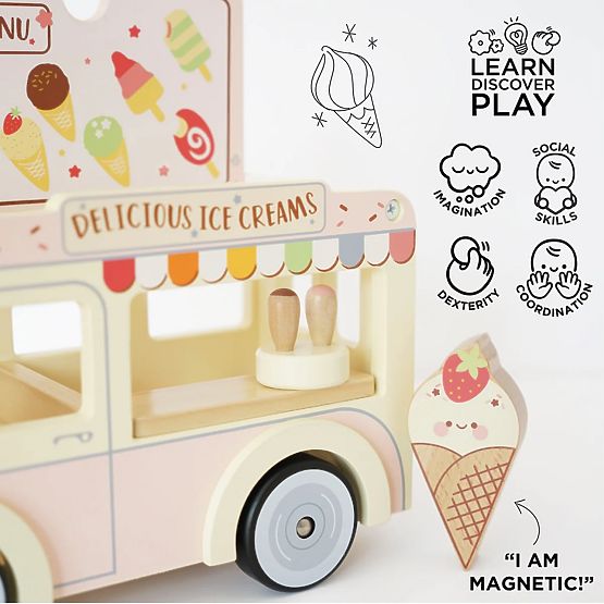 Le Toy Van Camion de Glace Nouveau Design