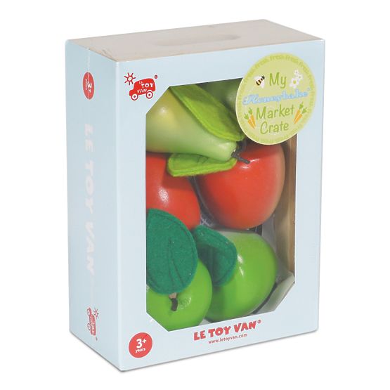 Le Toy Van Crate avec des pommes et des poires