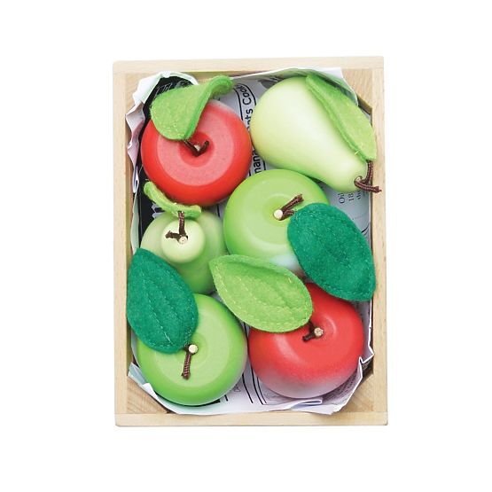 Le Toy Van Crate avec des pommes et des poires